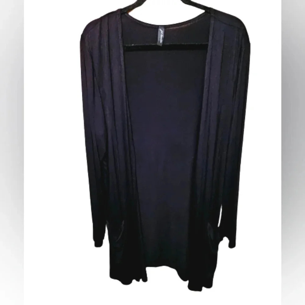 J.M. Fleurette Black long Cardigan